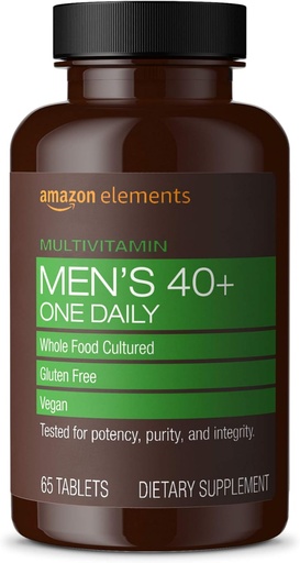 [BRSWGZYNB4CRO3LX]   Elements Men's 40+ One Daily Multivitamin, Vegan, 65 Tablets, 2 month supply (Packaging may vary)