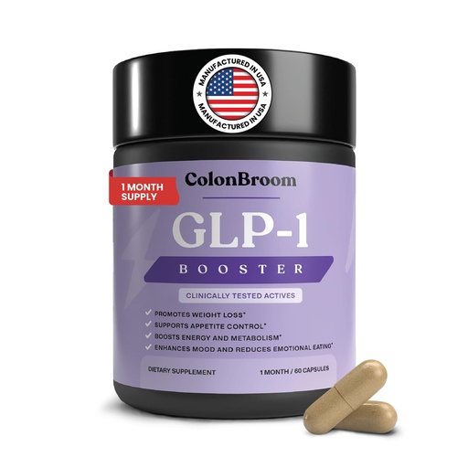 [BRSREGT6OVYGCFLL] ColonBroom GLP-1 Weight Management Supplement for Women & Men - GLP1 Supports Gut Health, Metabolic Wellness & Appetite Regulation - Vegan, Gluten-Free Diet Kit Capsules | 60 Count (New Formula)
