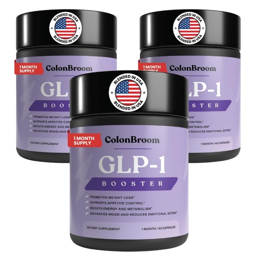 [BRSREGDRC4DRUHL2] ColonBroom GLP-1 Weight Management Supplement for Women & Men - GLP1 Supports Gut Health, Metabolic Wellness & Appetite Regulation - Vegan, Gluten-Free Diet Capsules | 180 Count (New Formula)