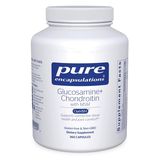 [BRSWIY37CF7WIF32] Pure Encapsulations Glucosamine Chondroitin with MSM - Supports Joint Health & Normal Cartilage Formation* - Maintains Enzyme Activity - Gluten-Free & Non-GMO - 360 Capsules