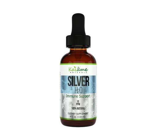[BRSWKHY5AV6WE23I] Kaiame Naturals Colloidal Silver, Ionic Silver Solution, 10 PPM, Large 4 oz Dropper in Glass Bottle, Natural Immune Support Supplement, Safe for Adults, Children, and Pets