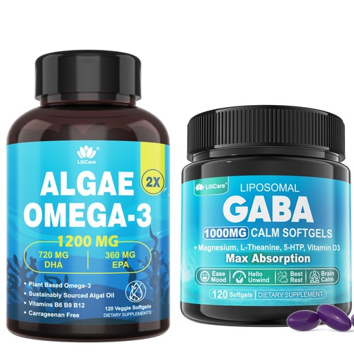 [BRSRAAIBDMBRGDT3] GABA Supplement +Vegan Omega-3 Algae Oil