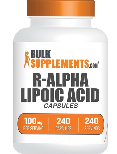 [BRSRAEA3BYPRAG3H] BulkSupplements.com R-Alpha Lipoic Acid (R-ALA) Capsules - 1 Capsule per Serving, 240 Count (Pack of 1)