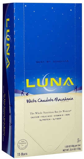 [BRSWIYYNA55QCE3O] LUNA™ Bar (15 bars/box) White Choc Macadamia