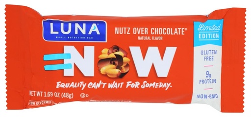 [BRSWIHQGDN7QI3TC] Luna Nutz Over Chocolate Snack Bar, 1.7 Ounce -- 240 per case.