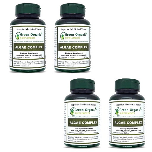 [BRSRMYDQO4HRME3V] Algae, Fucoidan, Blue Green Algae, Kelp, Bladderwrack, Chlorella, Spirulina, Irish Moss, Dulse, 90 VCaps, High Absorbable, Non-GMO, Gluten-Free (Pack of 4)