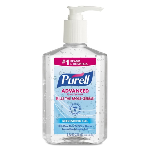 [BRSWIAAPCYFWK3LA] Purell 965212EA Advanced Instant Hand Sanitizer, 8oz Pump Bottle