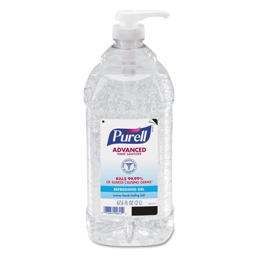 [BRSWGGL5CQJQMC3K] Purell Advanced Hand Sanitizer Refreshing Gel, Clean Scent, 2-Liter Pump Bottle 9625-04 (Pack of 4)