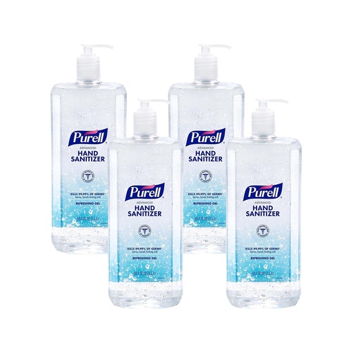 [BRSROZTRAUFRQ3A4] PURELL Advanced Refreshing Gel Hand Sanitizer, Clean Scent, 1.5 L Pump Bottle, 4/Carton