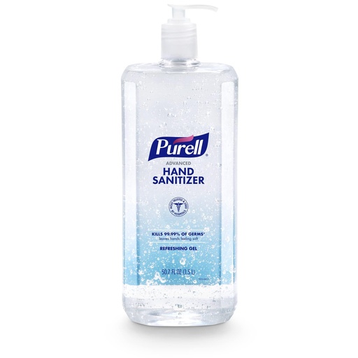 [BRSW2CAOOANAMFLH] PURELL Advanced Hand Sanitizer Refreshing Gel, Clean Scent, 1.5 Liter Pump Bottle (Pack of 1) - 5015-04