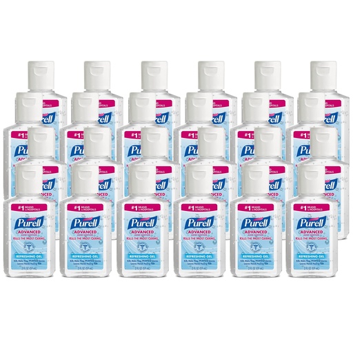 [BRSWI2YFBAOBWHA7] PURELL Advanced Hand Sanitizer Refreshing Gel, 2 fl oz Portable Flip Cap Bottle (Pack of 24) – 9605-24-CMR