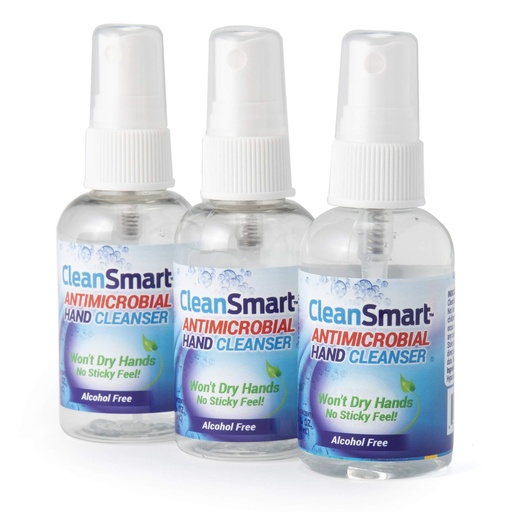 [BRSWIFIROINREHDU] CleanSmart Skin & Hand Cleanser, 2 Ounce Spray Bottle (Pack of 3) Alcohol-Free Safe Cleanser