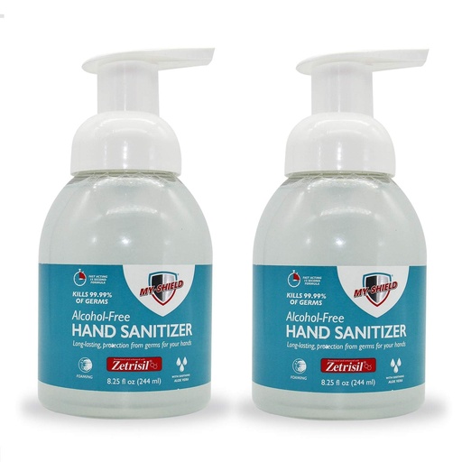 [BRSWYEL6OBYBSCIU] Hand Sanitizer Foam 8.25 oz.(2-pack) Alcohol-Free, Long-lasting Protection. Eliminates 99.9%. Moisturizes With Aloe Vera. Formulated with Zetrisil. FDA Registered