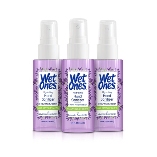 [BRSRMZQ5CUOQAG3O] Wet Ones Hydrating Hand Sanitizer Spray Mist | Lavender-Scented Spray Hand Sanitizer Travel Size, 1.95oz (3 Pack)