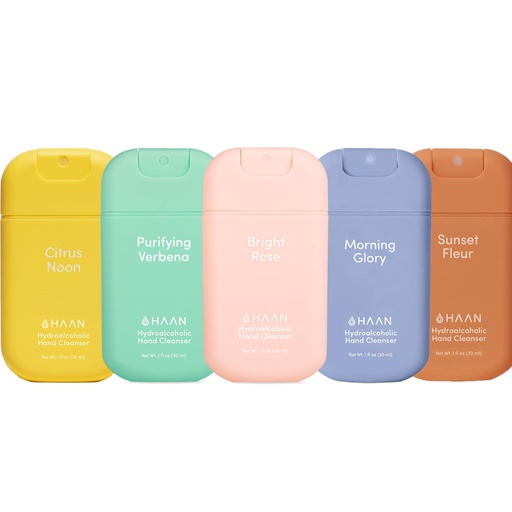 [BRSREYIDDMDQ4YIY] HAAN Hydrating Hand Cleansing Sprays with Aloe Vera - Hydrating Cleansers for Fresh Hands - Moisturizes and Refreshes - Travel Size - 5 pc