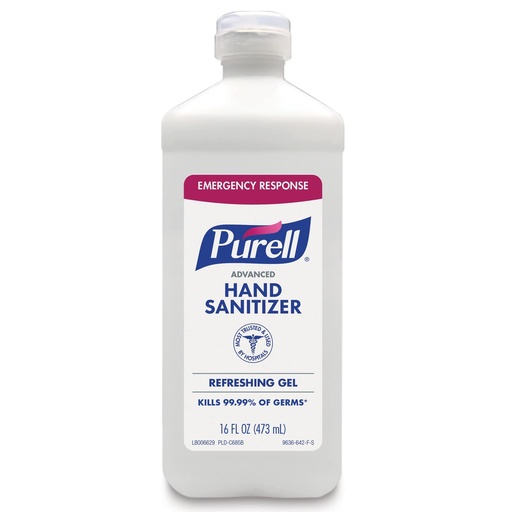 [BRSWYGI5BAHA2GY3] Purell Advanced Hand Sanitizer Refreshing Gel, Clean Scent, 16 fl oz Flip Cap Bottle (Pack of 12) - 9636-12-S