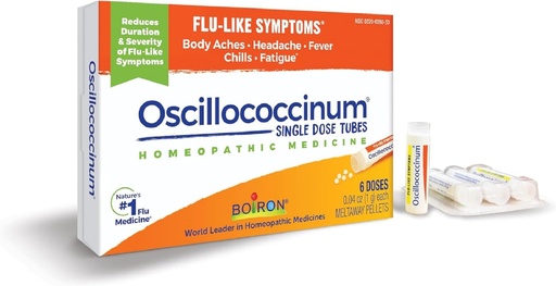 [BRSWIZABPIORYALU] Boiron Oscillococcinum for Relief from Flu-Like Symptoms of Body Aches, Headache, Fever, Chills, and Fatigue - 6 Doses
