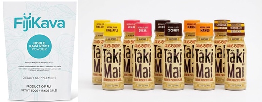 [BRSREHYFA4OWEAI4] FijiKava Instant Kava Powder 500g + Taki Mai Kava Shots 10-Pack