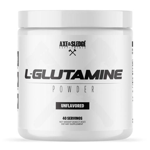 [BRSRAYYQCIGRE232] Axe & Sledge Basics Glutamine | 5g Pure L-Glutamine Per Serving, Unflavored, 40 Servings | No Fillers, Sweeteners, or Artificial Substances, Supports Muscle Recovery & Performance