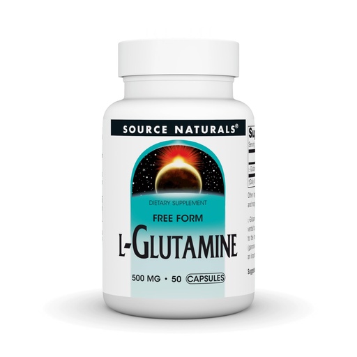 [BRSWIY35BN4BYC36] Source Naturals L-Glutamine, Free Form Amino Acid that Supports Metabolic Energy*, 500mg - 50 Capsules
