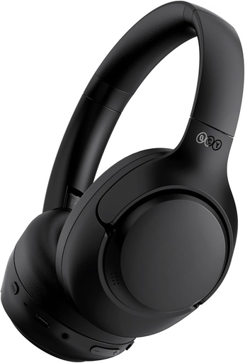 [BRSROFATCAOWCHL3] QCY H3 ANC Bluetooth Headphones Over Ear, Active Noise Cancelling Bluetooth 5.4 Headphones with Microphones, Hi-Res Audio Sound, Multipoint Connection, 60H Playback, Custom EQ via App(Black)