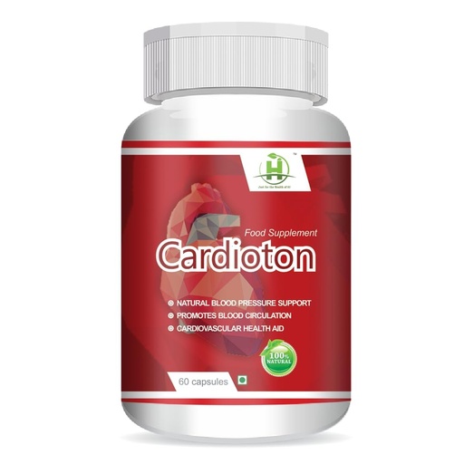[BRSRAGLQAR6GY237] Cardioton with Arjuna Extract & Moringa Extract Supplement Veg (60 Capsules) for Men & Women -Pack of 1