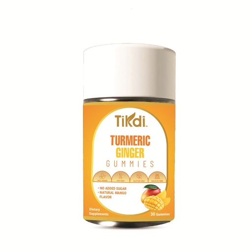 [BRSREHAYCB5WY3DG] Turmeric Ginger Gummy - 30 Count - Vegan, Non-GMO, Gluten-Free, Gelatin Free, No Added Sugar
