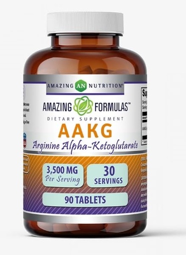 [BRSREEIEDN4GM3T7] Amazing Formulas AAKG ((Arginine Alpha-Ketoglutarate) 3500mg) Supplement | Tablets | Non-GMO | Gluten-Free | Made in USA (1 Pack, 90 Count)