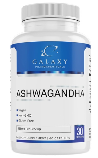 [BRSRGZQCDJ5RM3QU] Organic Ashwagandha 650mg, Vegan, Non-GMO, Gluten Free, 60 Capsules