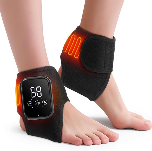 [BRSRGBIFPIHWKCT6] 2PCS Foot Massager for Neuropathy, 3-in-1 Cordless Foot and Ankle Massager for Heel, Arch & Ankle Relief, 2000mAh Rechargeable, Black