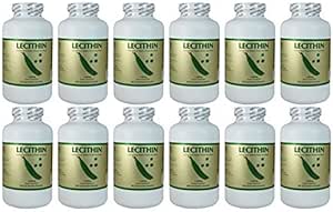 [BRSWKYQMOAABC3T6] Lecithin 1200mg, 300 Softgels (12 Pack)