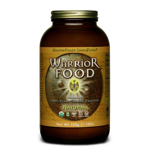 [BRSWGBQKAECGCDLF] HEALTHFORCE SUPERFOODS Warrior Food Protien Powder - Natural Flavor - 500 Grams