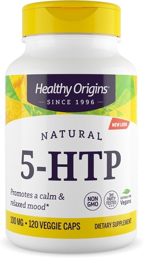 [BRSRABQTOYOWOFAV] Zdrav izvor - 5-HTP 100mg, 120 Veggie kapsul, (5-hidroksitriptofan), Ne-GMO, Gluten-free, Vegan