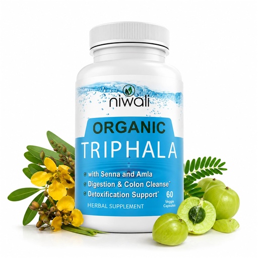 [BRSW2AYFBEPREELU] Triphala Capsules for Gut Health - 60 Counts | Organic Triphala Supplement | Digestion, Colon Cleanser & Detox, Immune System Support | USDA Certified Organic | Adaptogen Non-GMO