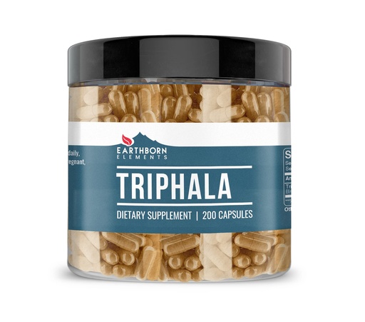 [BRSW2BQ7PN5AKHLK] Earthborn Elements Triphala 200 Capsules, Pure & Undiluted, No Additives (200 Capsules)