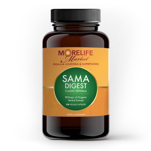 [BRSWYY3YBN7B6F3A] Sama Digest | Premium Traditional Ayurvedic Triphala Blend with Organic Amalaki, Bibhitaki & Haritaki to Support Digestive Balance, Cleansing & Dosha Harmony - 108 Veggie Capsule