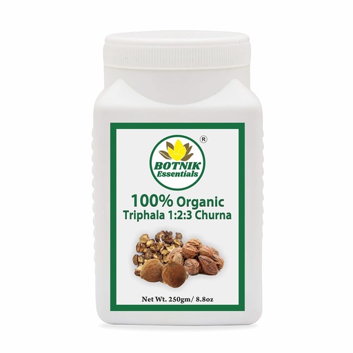 [BRSWGADQBB6G2AD7] 100% Organic Triphala 1:2:3 Churna-250gm for Acidity|Gas|Constipation|Indigestion|Colon Cleansing, Formula by Maharishi Vagbhata in Astang Hridayam.