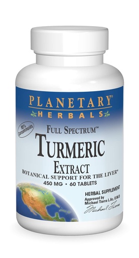 [BRSWIYT3PMMRAEYV] Planetary Herbals Full Spectrum Turmeric Extract Tablets, 450 mg, 60 Count