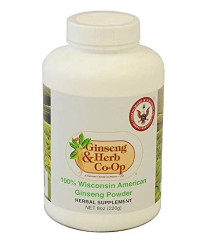 [BRSWGAYPOB5R4HLP] 100% Pure Wisconsin American Ginseng Ground Powder - 8oz resealable Bottle