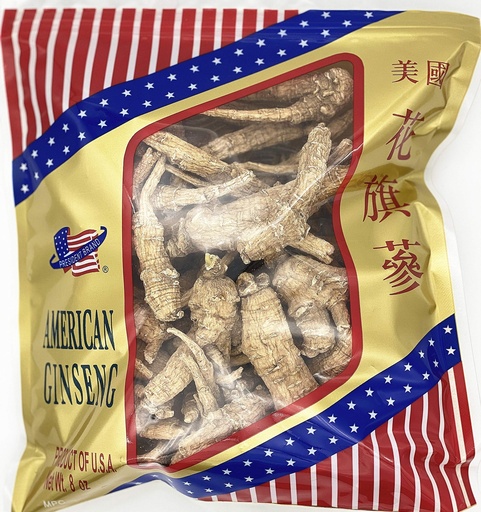 [BRSWYEL6BUAWMELX] American Ginseng SKU 0200PB-8 |Wisconsin Ginseng Root |Culticate Ginseng Root|总统牌美国花旗参|總統牌美國花旗參|Cultivate Ungraded | 8oz Bag,原枝参 Greenlike
