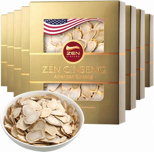 [BRSWGAA6AUGQIG3U] 8 Boxes of American Wisconsin Ginseng Slice (4oz/Box) 32oz Total — Performance & Mental Health for Men & Women
