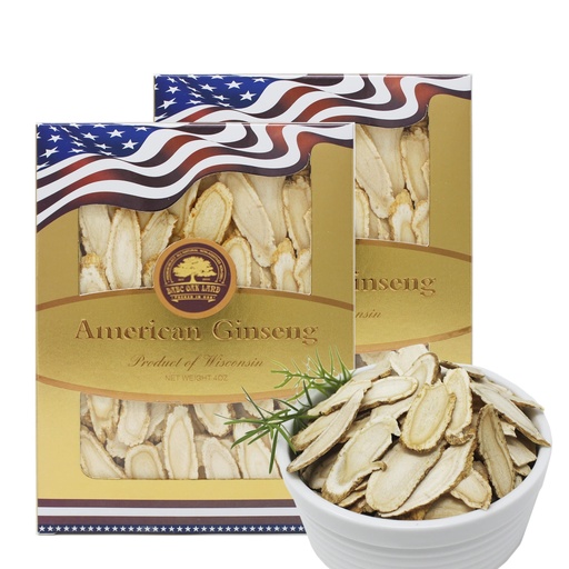 [BRSWGBT3AQIQGCDL] 2 Boxes of American Ginseng Slices from Wisconsin,American Wisconsin Ginseng Slices Root for Tea, Energy for Men Women Mental Health Boosts Immunity, Gluten Free, Long Strip 4Boxes of 2oz, 8oz