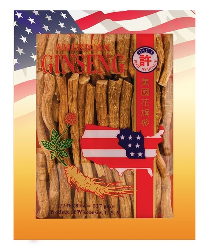 [BRSREBQLOEHGEFA4] Hsu's SKU 0121-8 American Ginseng Large Prongs 100% Wisconsin American Large Prong 8 oz Box