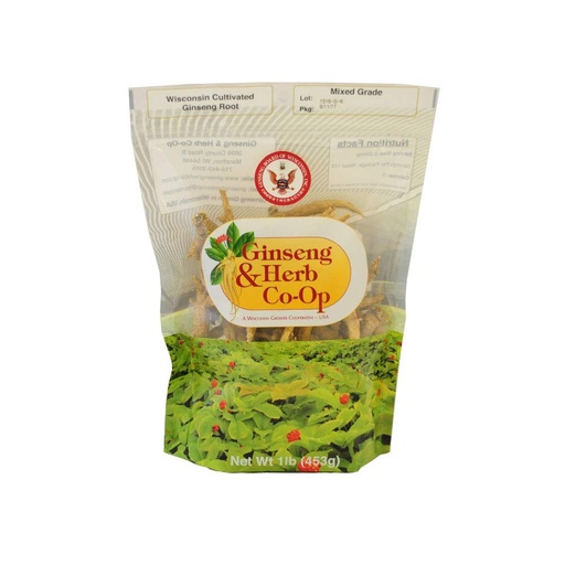 [BRSWGA3RDN5BEALZ] 100% Pure Wisconsin American Ginseng - Mixed Grade Roots. (16oz)
