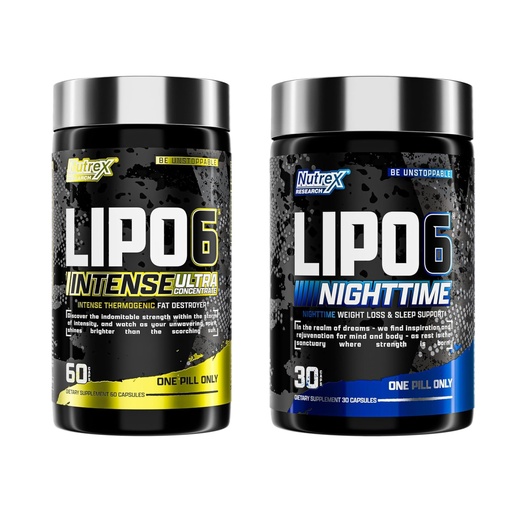 [BRSW22TROYMAOFLP] Nutrex Research Lipo 6 Intense and Nighttime AM/PM Bundle