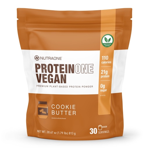 [BRSROFQBBUFAIH3V] NutraOne ProteinOne Vegan Plant-Based Protein Powder Vegan Protein Powder, Dairy-Free, Pea and Rice Protein (Cookie Butter)