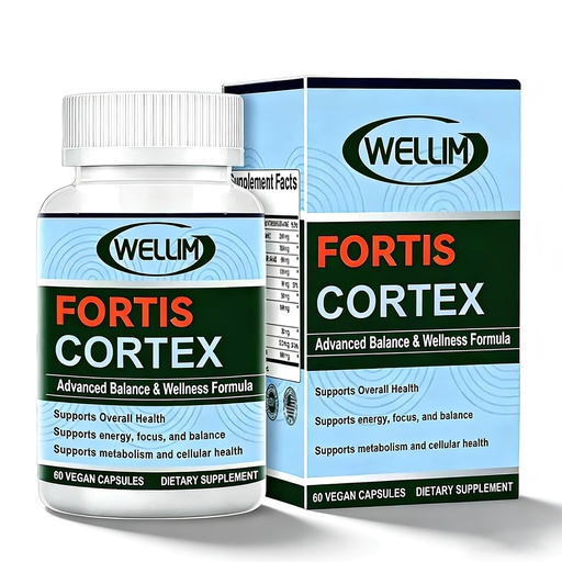 [BRSRGBABA4FWC2TK] Wellim FortisCortex Capsules | Herbal Supplement for Men & Women with Botanical Blend - 60 Capsules