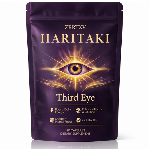 [BRSRGBAEAUBBQADZ] Haritaki Third Eye Activator, Pure Haritaki Capsules Organic, Terminalia Chebula Fruit Extract, Daily Balance & Digestive Support, Vegan & Gluten-Free, 120 Veggie Capsules