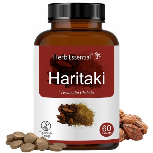 [BRSWGFT6DN5G2FY3] Herb Essential Organic Haritaki (Terminalia Chebula) 500mg (60 Tablets), GMP Certified Organic Terminalia Chebula, Vegan & Gluten-Free Herbal Supplement