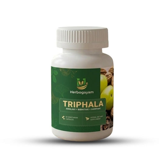 [BRSREYIDAV6BS2TA] Triphala Capsules 500mg | Traditional Ayurvedic Herbal Supplement with Amla Bibhitaki & Haritaki | Plant Based Formula | 60 Vegetarian Capsules | Daily Wellness Support
